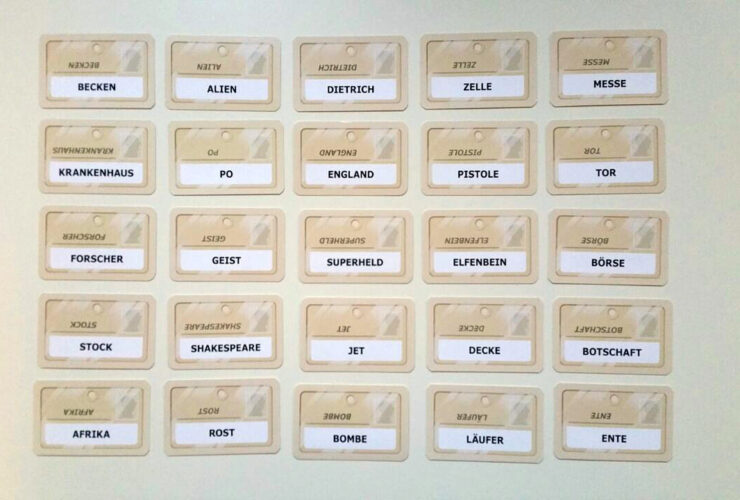 Codenames Wortkarten