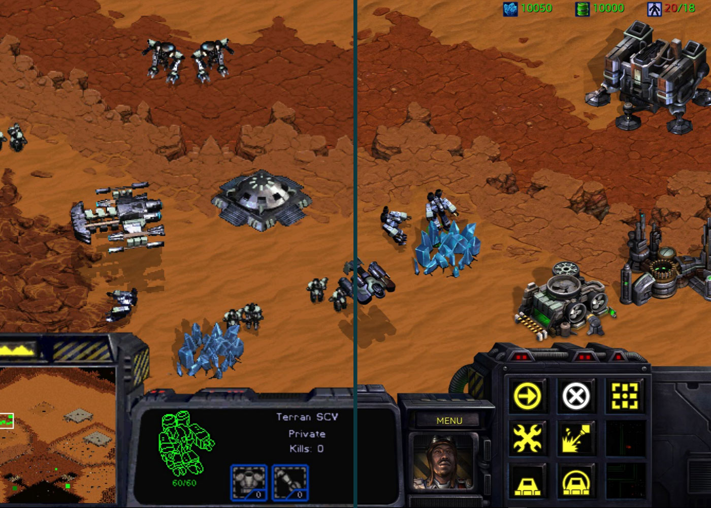 StarCraft: Remastered, Terraner: vorher - nachher