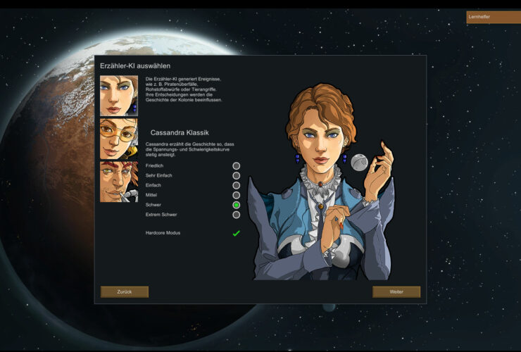 Auswahl der Schwierigkeit