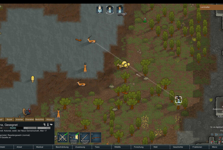 Ein Kolonist am Jagen