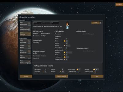 Zusammenstellen der Kolonisten