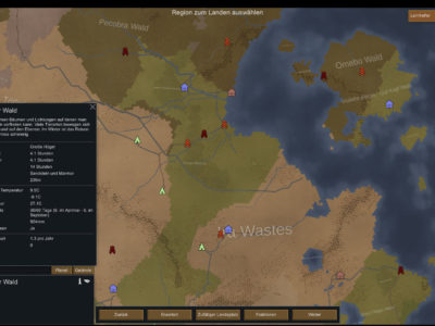 Auswahl den Landeplatzes