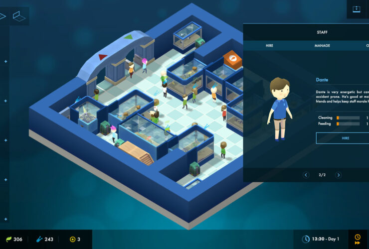 Mitarbeiter in Megaquarium